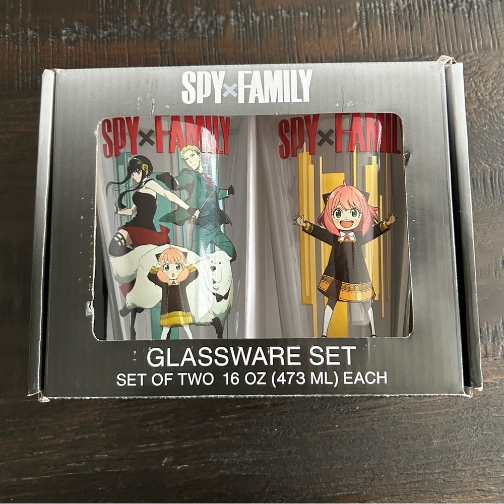 *NEW* Spy X Family Anime Set Of Two 16 oz (473 ml) Glass Set